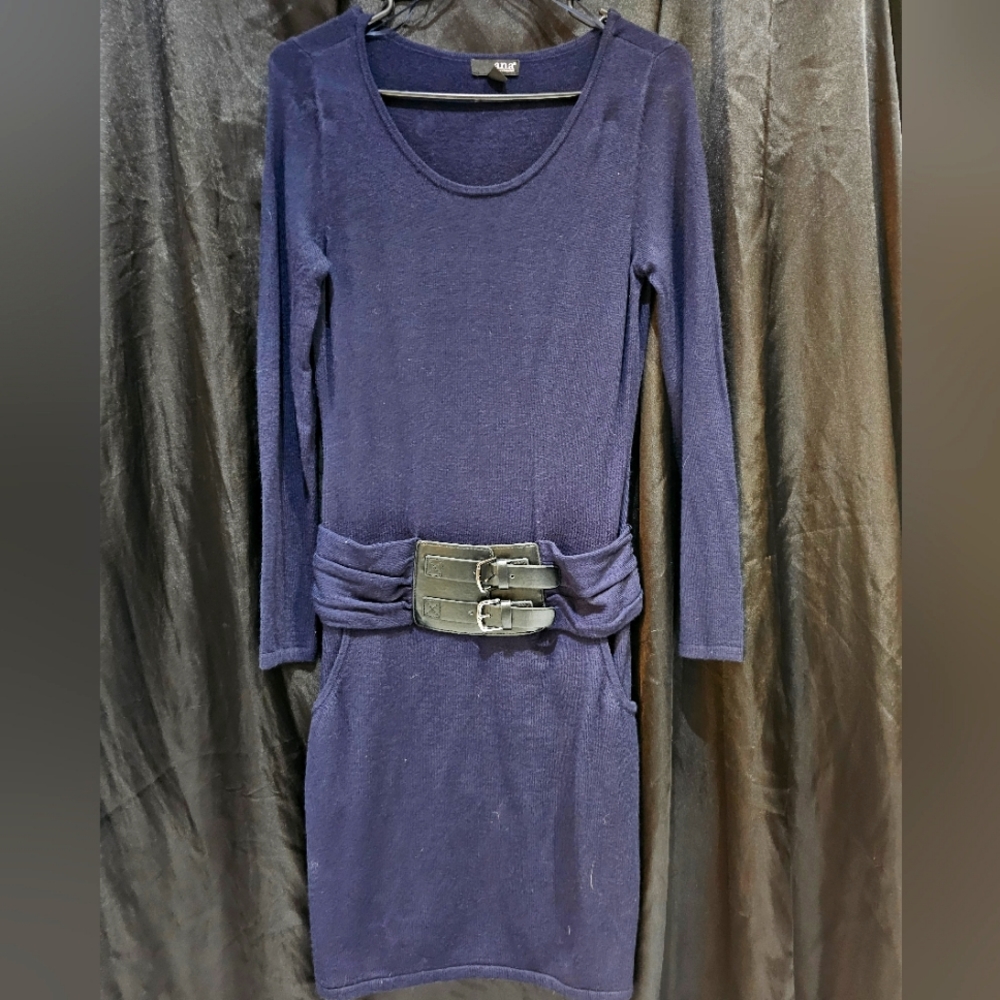 Blue Ana drop-waist dress